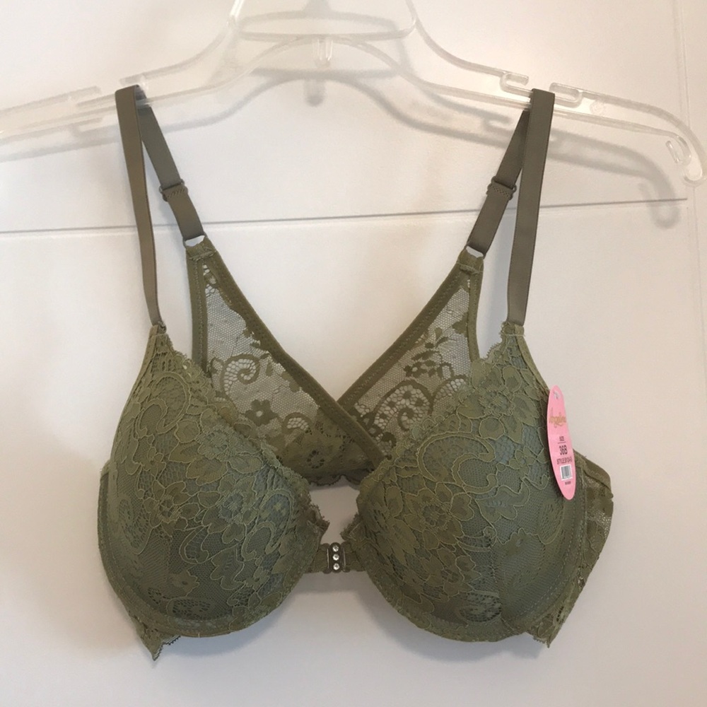 Sexy Lace Bra with Rhinestones on Front